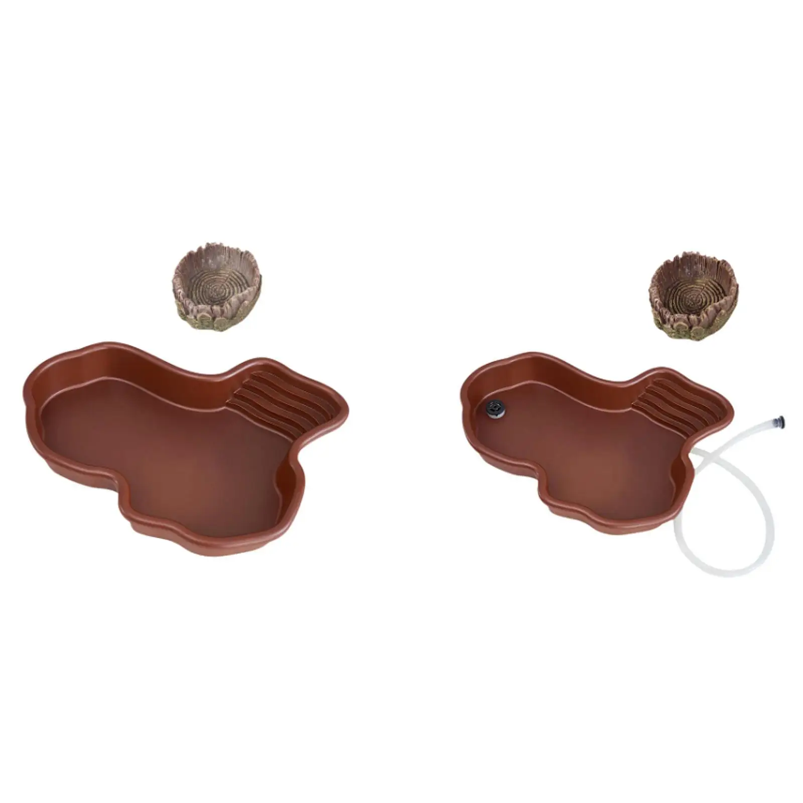 

Reptile Feeding Dish Reptile Bathing Dish Pool for Semi Aquatic Gecko Turtle