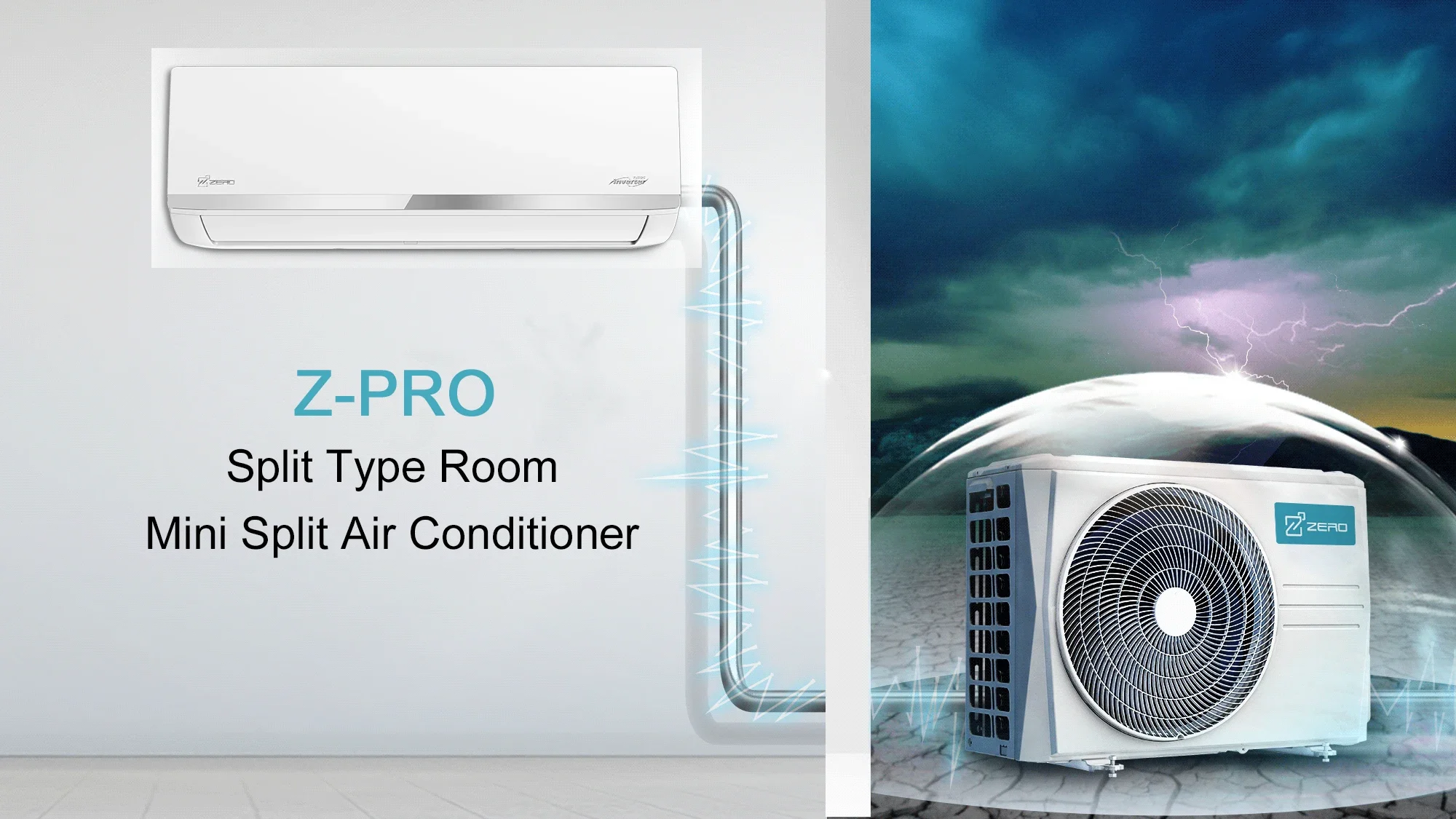 18000 Btu 24000  30000  Heat Pump Air Conditioning Type Split Unit R410a Inverter Mini   Conditioners