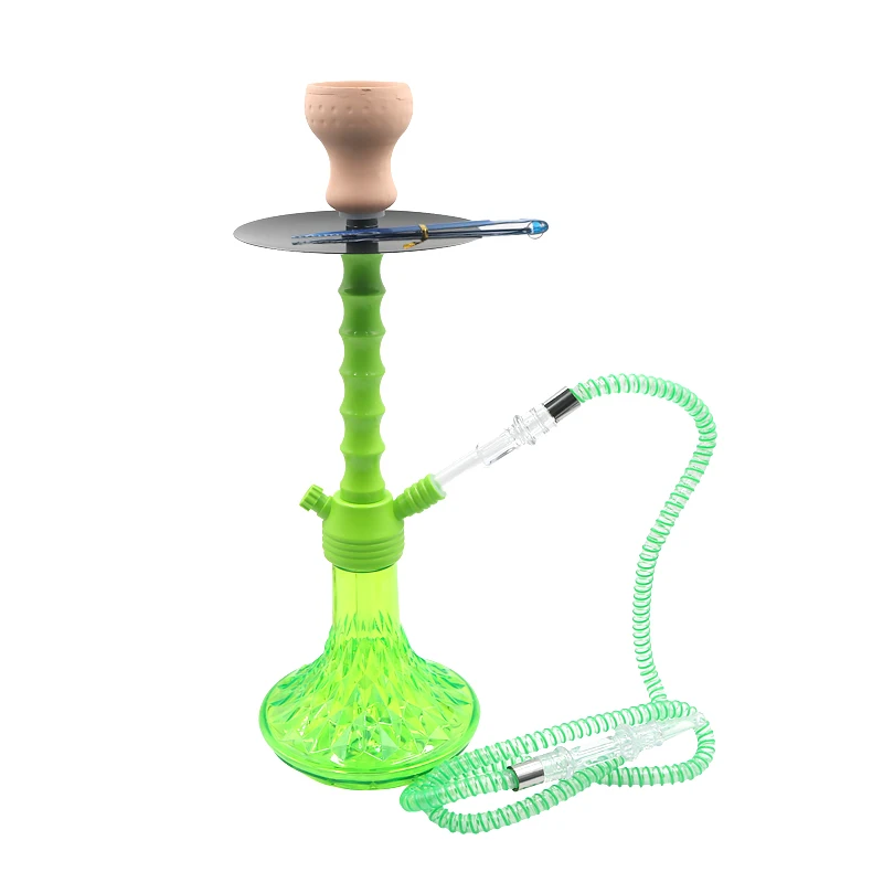 Acrylic Hookah Set Ceramics Bowl Shisha Hose Water Pipe with Coal Tongs Nargile Sheesha Narguile Chicha Cachimbas Accessories