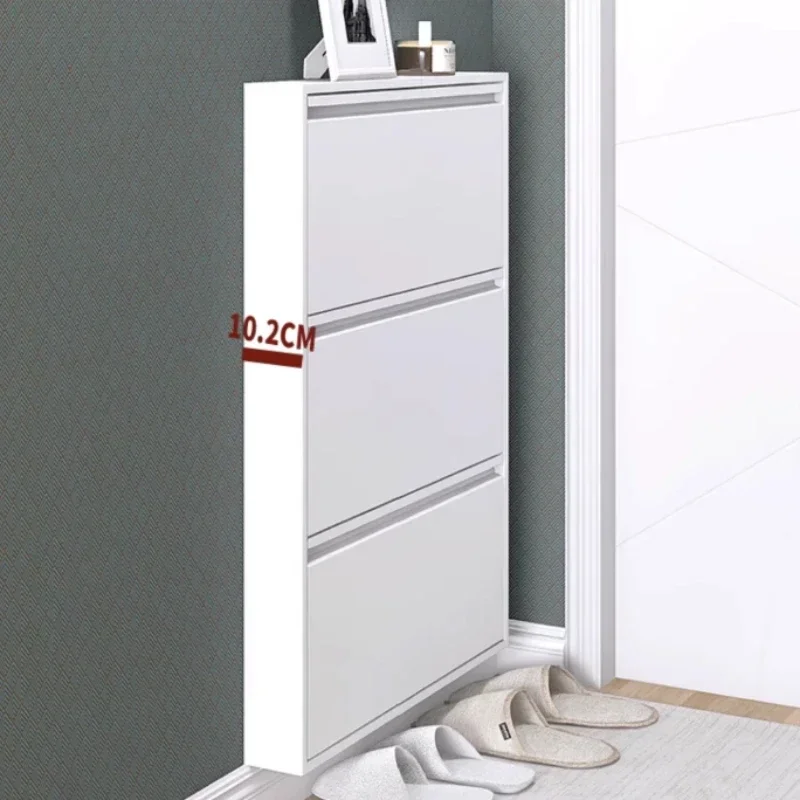 تصميم كبير خزانة خذاء بيضاء قوية جميلة فندق غرفة المعيشة رف الأحذية المنظم الفاخرة Schoenen Kast أثاث المنزل #4