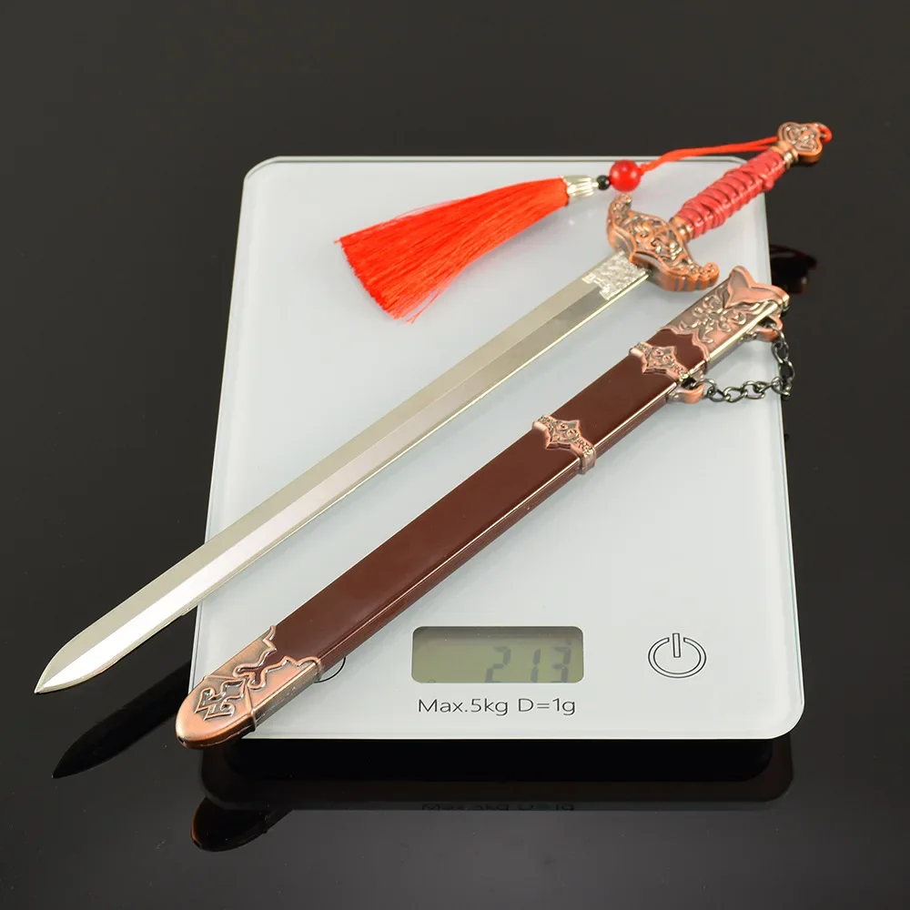 Figura de Naraka Bladepoint de 30cm, periféricos de juego, espada de caballero, juguete revestido, espada decorativa, artesanía de Metal, colecciones de modelos, regalo