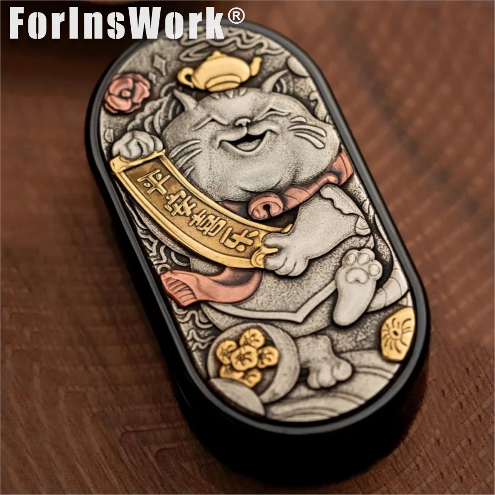 CHENYU Zirconium Guardian X1 Cat Push Slider Multi-Function Straight Push Rotary Stress Relief Fidget Toys Adults Limited 99pcs