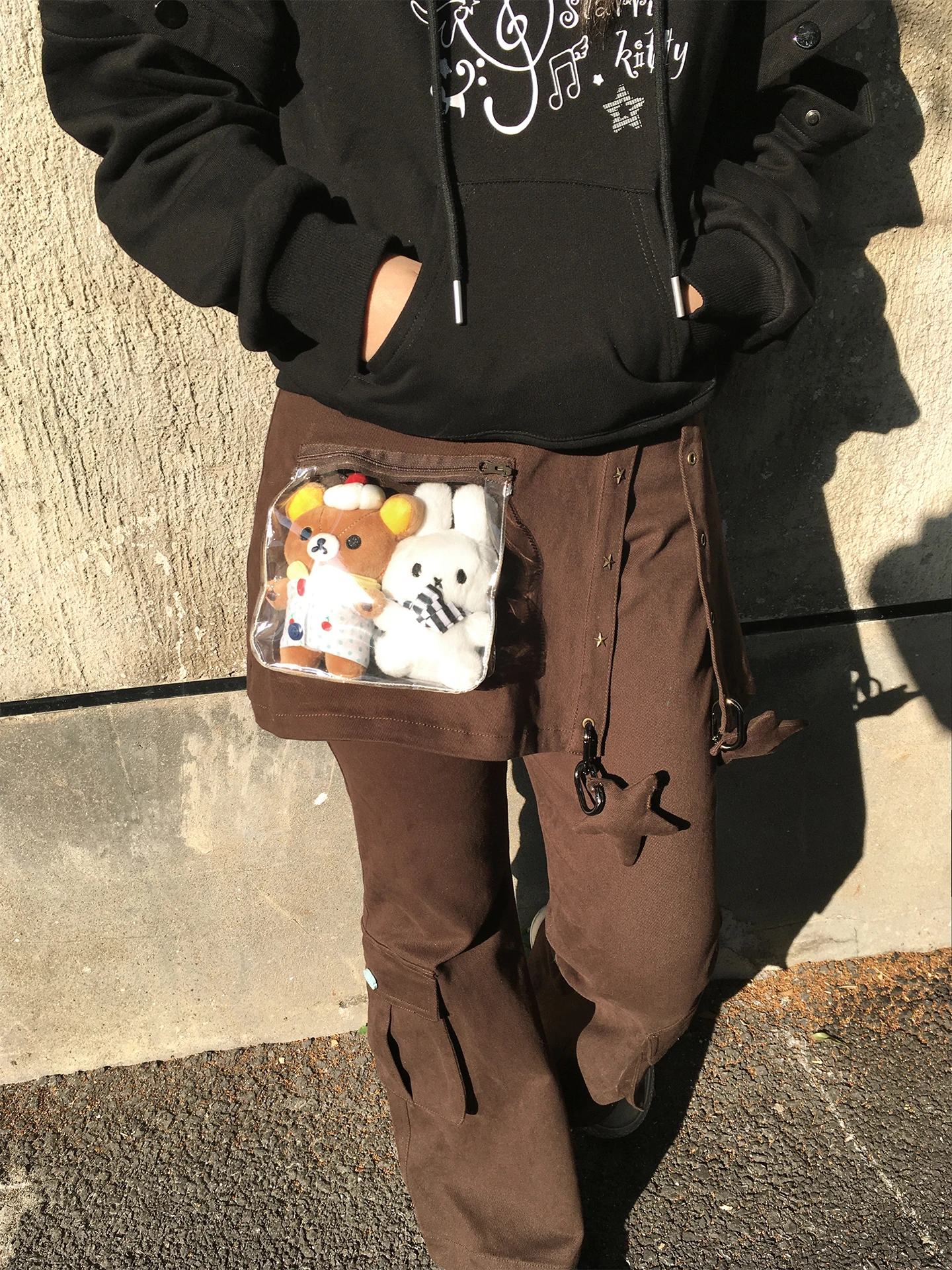 

Брюки-клеш Starrykit с отстегивающимися прозрачными вставками, модные длинные брюки для молодых женщин