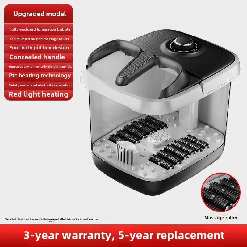 Electric Foot Spa Bath Tub Automatic Heating Foot Massager Warm Water Soaking Basin Foldable Foot Bath with Temperature Control - view 6
