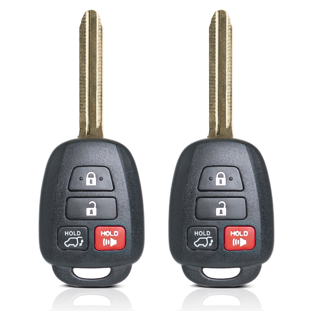 2 pcs For 2013-2018 Toyota RAV4 2014-2019 Toyota Highlander 2018-2019 Toyota Sequoia Remote Key Fob GQ4-52T, GQ452T  Chip: H