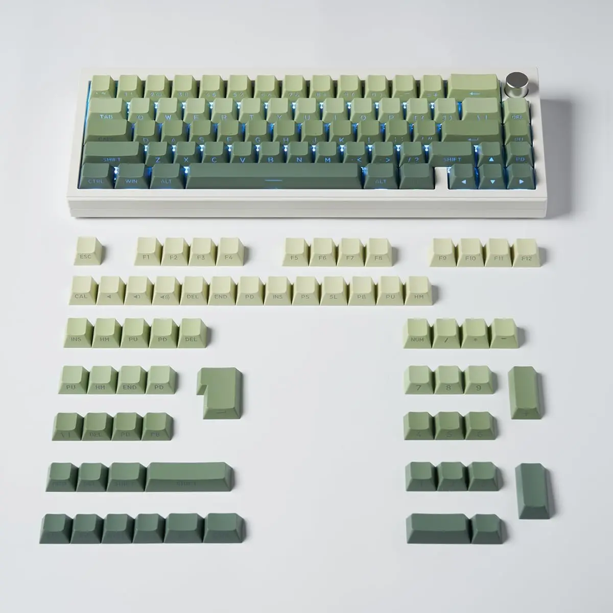 Side Print Keycaps 133 Keys Cherry Profile PBT Doubleshot Gradient Keycap Set Fit for 60% 65% 95% Cherry Mx Switches Mechanical