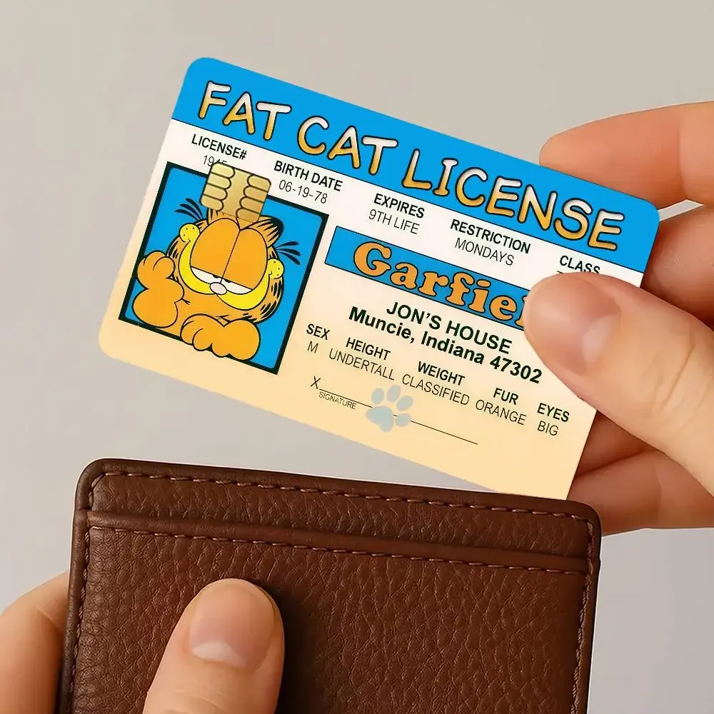 Comic  Matte Card Stickers For Credit Cards Debit Cards And Transit Cards 4Pcs G-GarfieldS