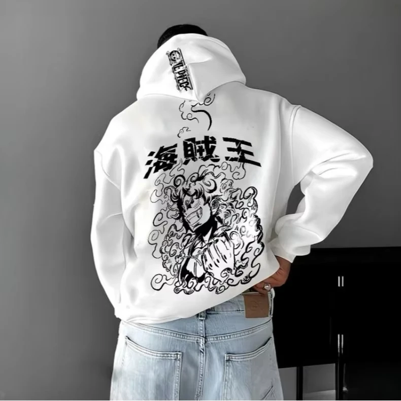 

Anime ONE PIECE printed hoodie sweatshirt oversized men's and women's autumn casual loose cotton long-sleeved hoodie