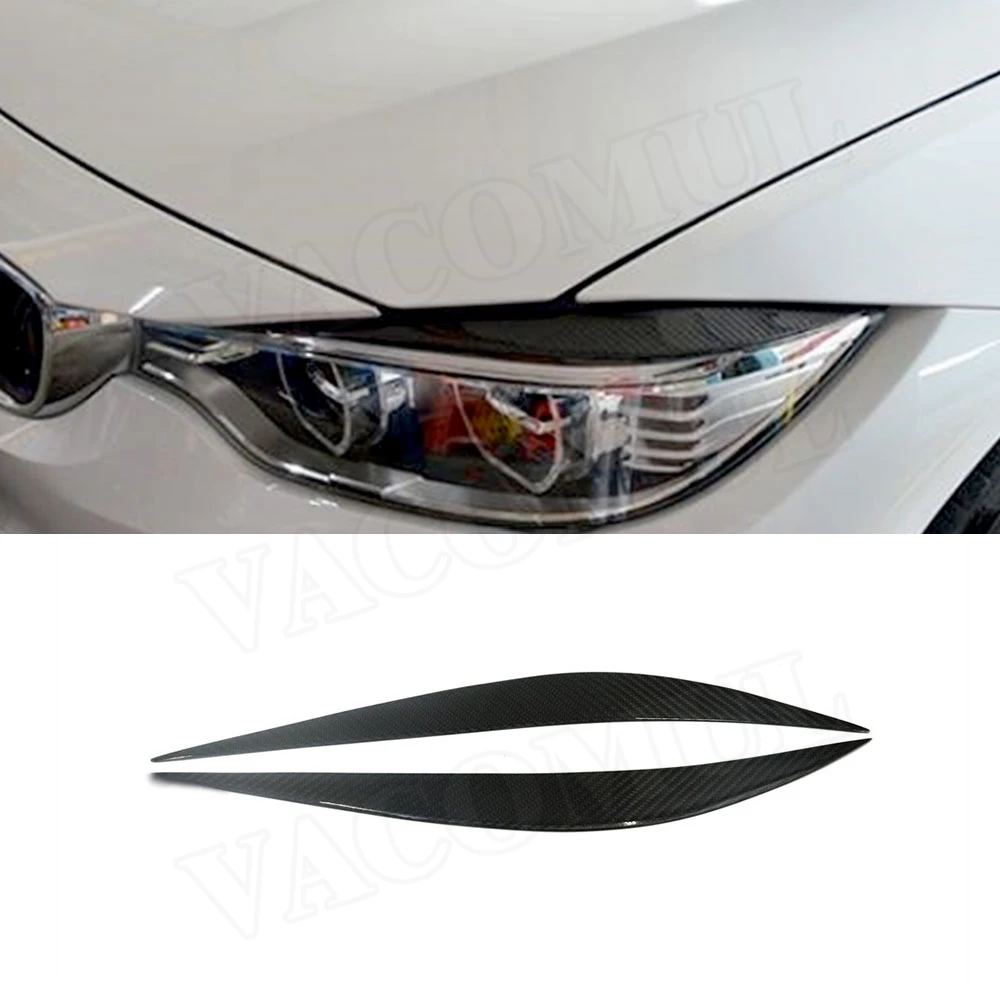 

Carbon Fiber Car Front Headlight Lamp Eyelids Eyebrows Trims for BMW 4 Series F32 F33 F36 F82 F83 Eye Lid Cover