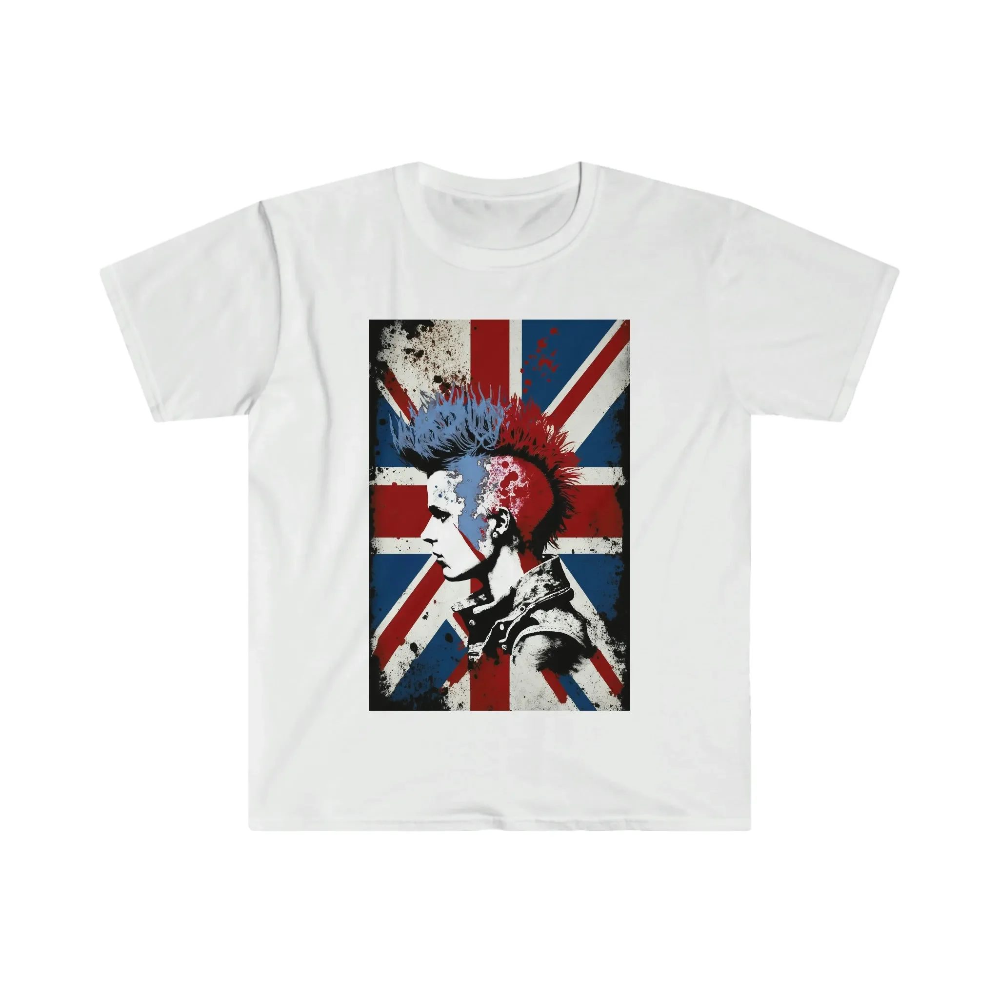 UK Punk T-Shirt, Unisex Soft style T-Shirt, Union Jack Flagge, alternative Kleidung, dunkle Mode, skurrile T-Shirt, Boho Geschenk.