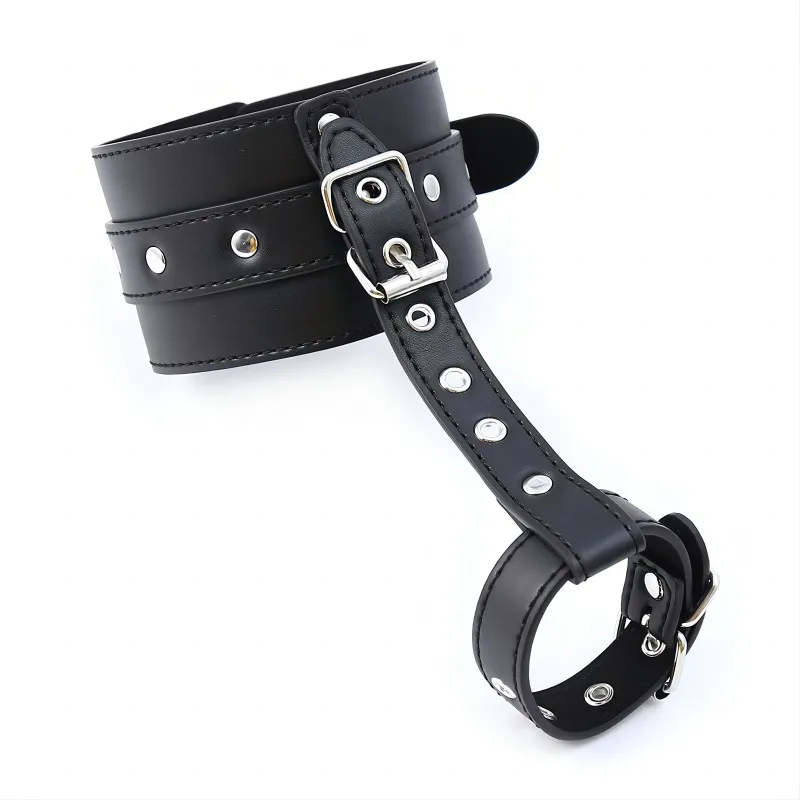 Adult Games Fetish BDSM Leather Thumb Toes Bondage Cuffs Hand Foot Restraint Cuffs Erotic Sex Toys For Couples Slave Restraints