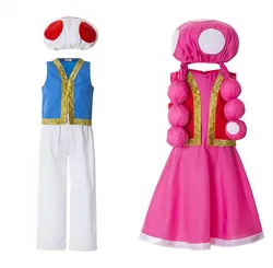 toad mushroom dress +hat cosplay, Mushroom,Super Mushroom, Mushroom, 1-Up Mushroom Yoshi and Toad costume, character