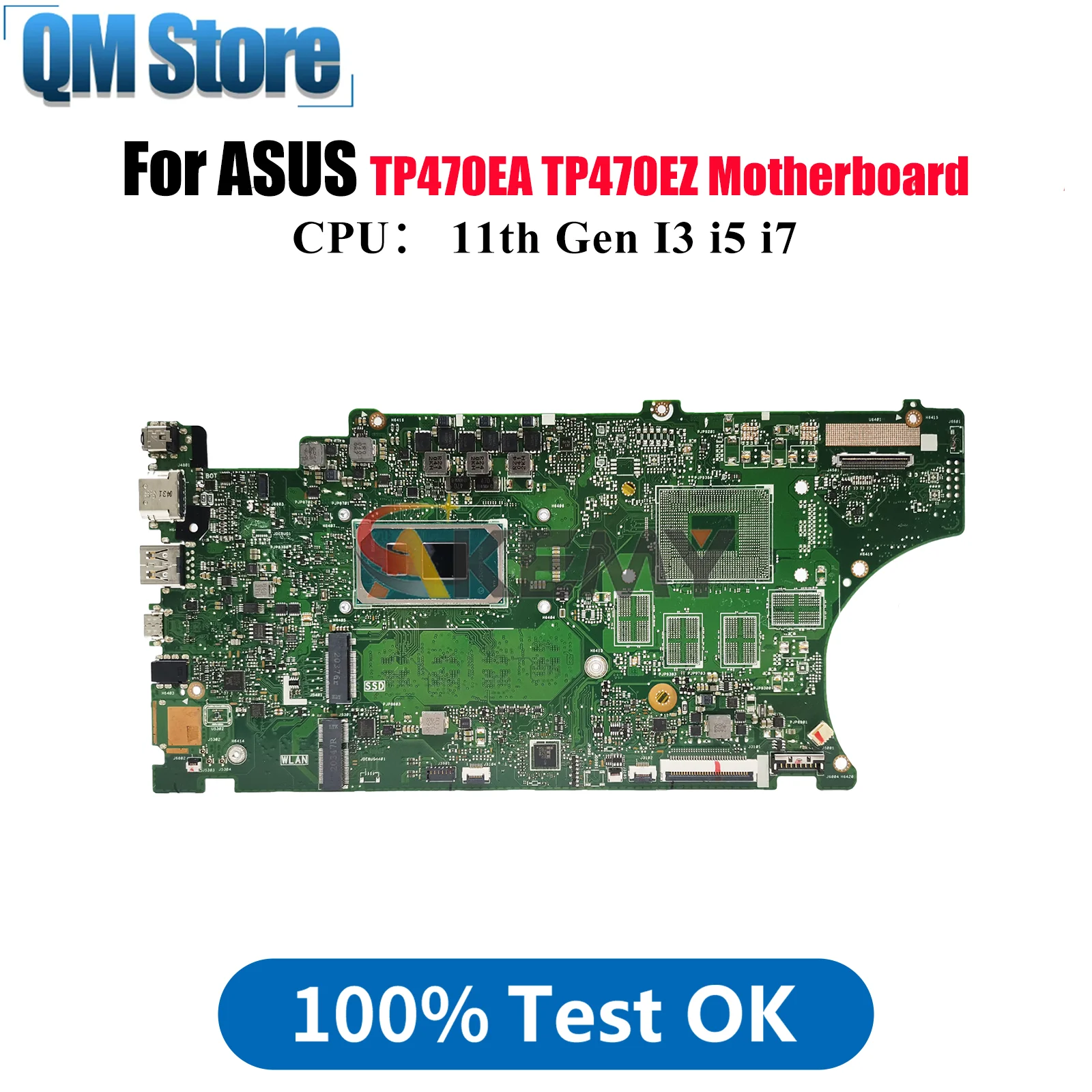 

TP470EA Laptop Motherboard For ASUS VivoBook Flip TP470EA TP470E TP470EZ Notebook Mainboard With 11th Gen I3 i5 i7 100% tests OK