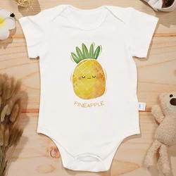 Pineapple Baby Boy Bodysuit Kawaii Harajuku Soft Cotton High Quality Cartoon Cute Newborn Girl Clothes Jumpsuit O-neck Cheap