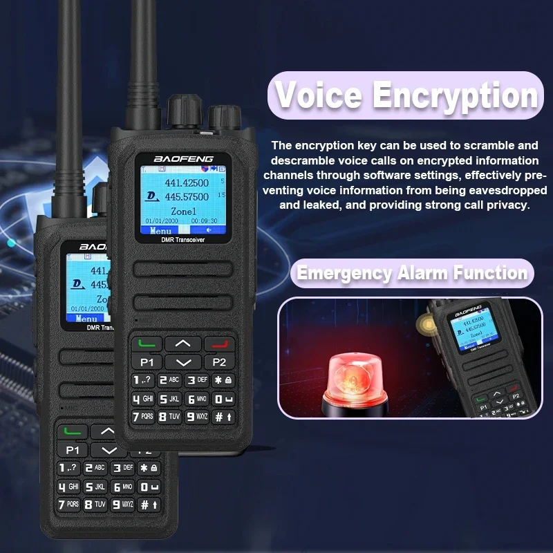Baofeng DMR جهاز اتصال لاسلكي رقمي DM-1701A مفتوح GD77 ثنائي النطاق وضع مزدوج تناظري فتحة زمنية مزدوجة الطبقة 1 + 2 راديو ترقية DM-1701