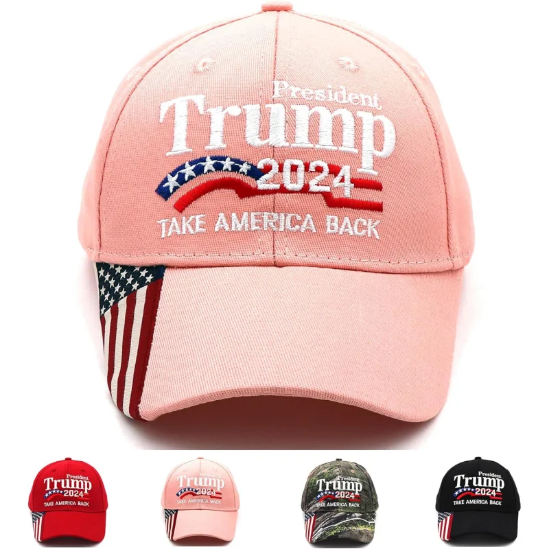 

Trump 2024 MAGA Hat Make America Great Again Slogan with USA Flag Cap Gift for Women Men