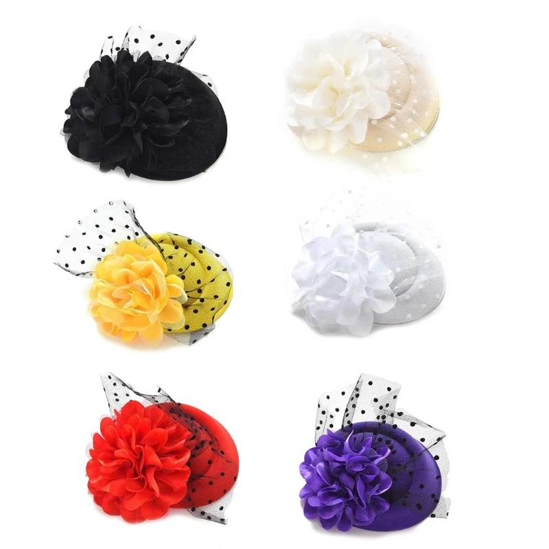 

Teenagers Hair Clip Flower Top Hat Shape Hair Pin for Spring Side Ponytail Hair