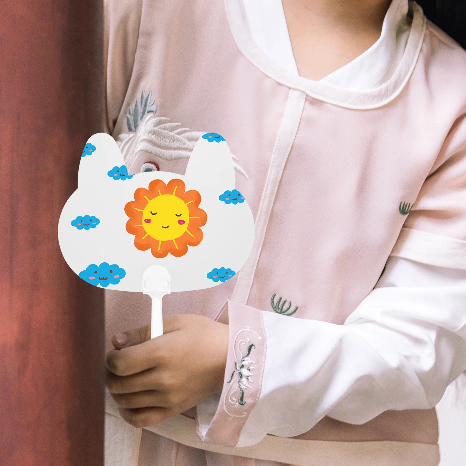 

20pcs Handcraft Mini Making Parts Diy Handheld Handle Plastic Rod Replacements For Bridal Party Round Hand Fan Sticks Abs Fan