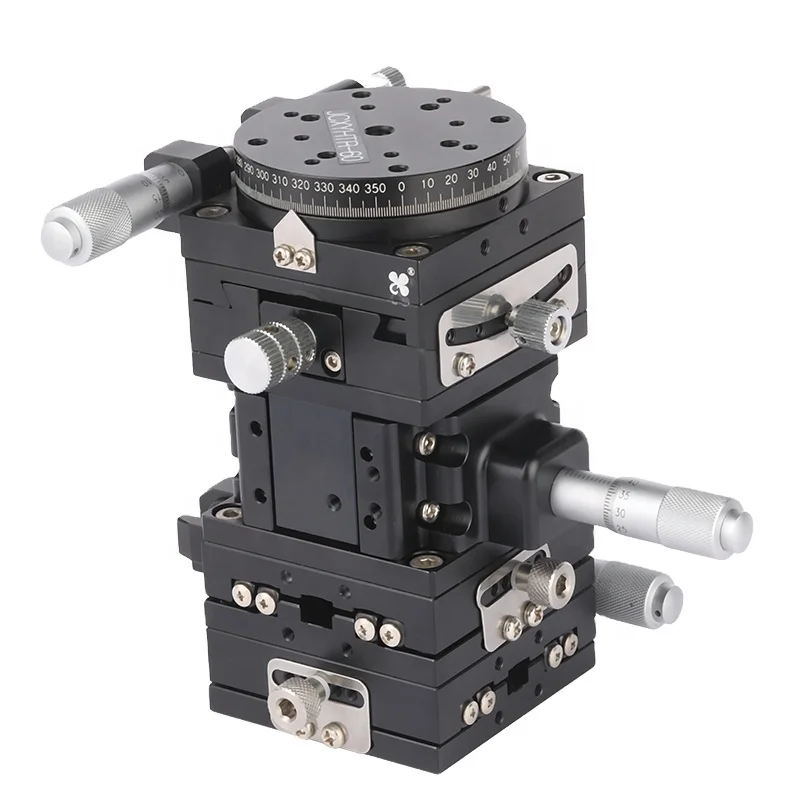 C&K Manufacture Wholesale XYZRT Axis Manual Stage Translat Table With Micrometer Heads Manual Linear Stage XYZ Stages