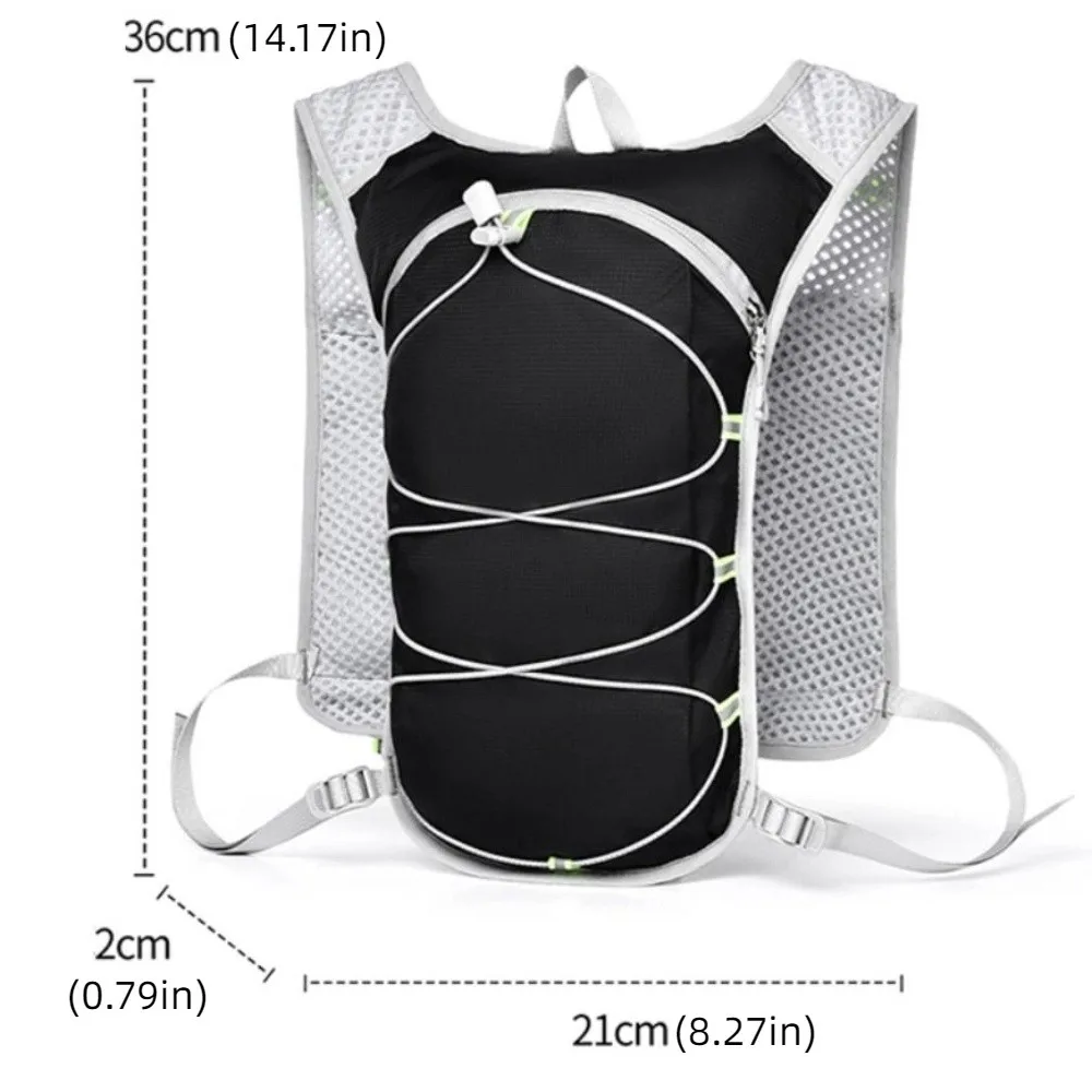 Breathable Running Hydration Vest Waterproof Ultra-light Running Hydration Bag Multiple Pockets Nylon Material Water Backpack