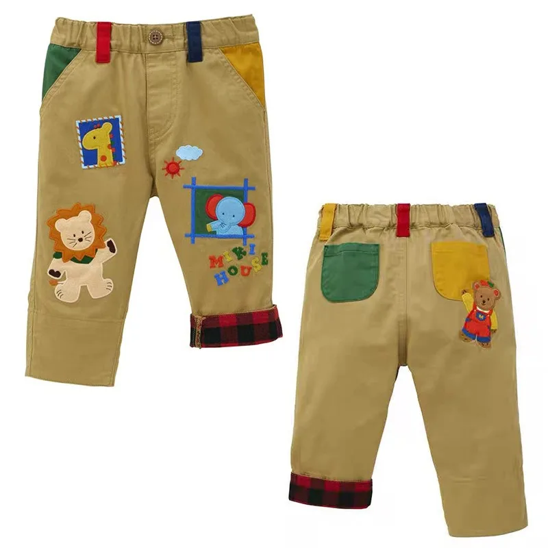 Autumn Japanese Boys Casual Pants  Cartoon Bear Elephant  Trouser Baby Boy Pant  Korean Kids Winter Clothes  Trousers Pantalones