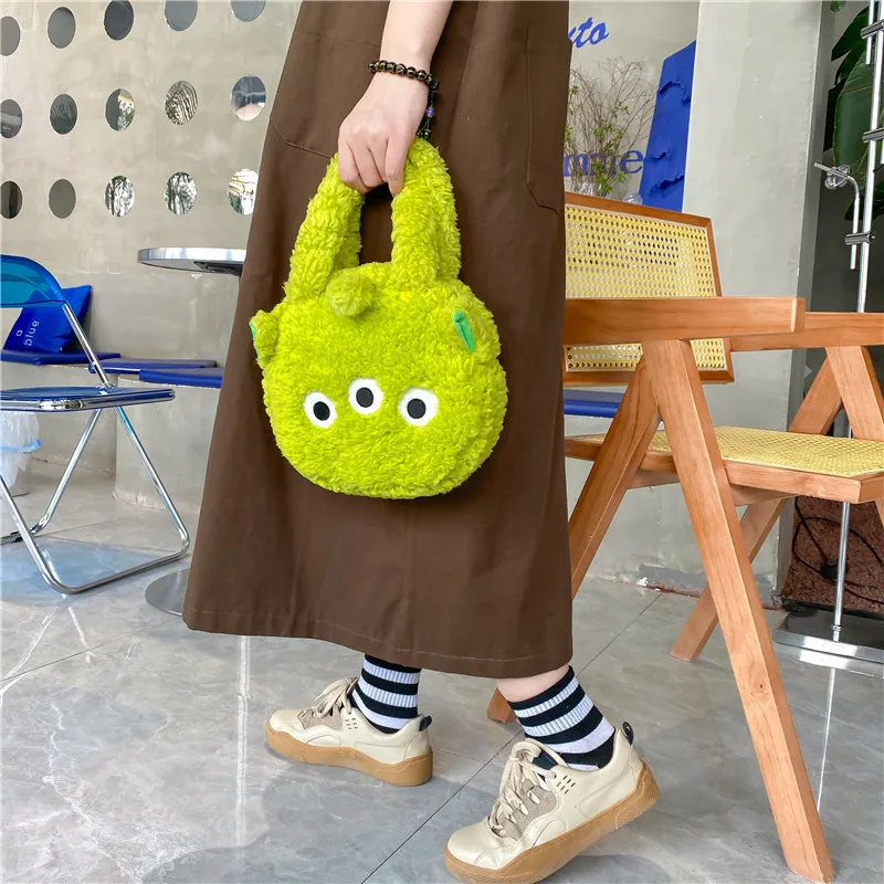 Disney Lotso Strawberry Bear Bags For Women Cute Lamb Wool Bag Large-capacity Kawaii Cartoon Bag Korean Version Bolsos Handbag