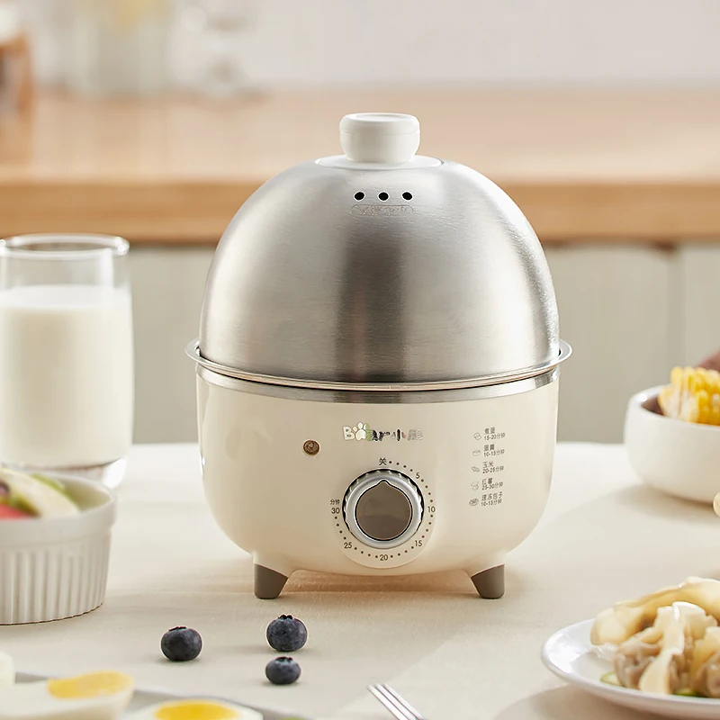 Cuiseur à œufs électrique automatique avec minuterie, petit-déjeuner, multicuiseur vapeur, cuiseur à crème anglaise, cuiseur à la maison, 360W