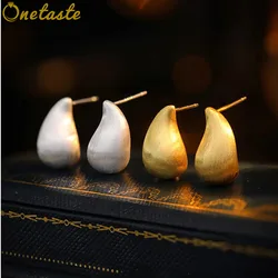 925 Sterling Silver Water Drop Shaped Earrings For Women Girl Simple Geometric Minimalism Chic Small Earring 2024 New Party Gift