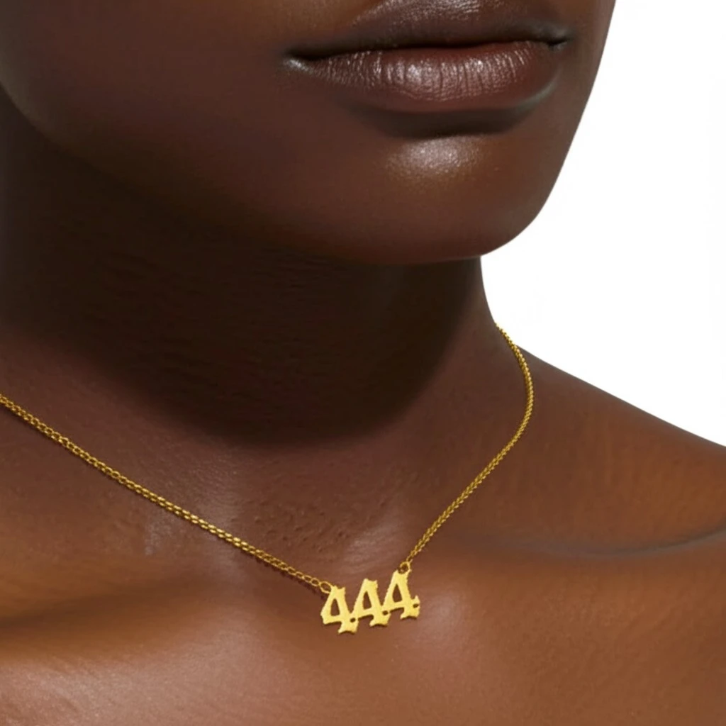 Collar de diablo de acero inoxidable, colgante con número de Ángel, joyería minimalista, 111, 222, 333, 444, 555, 777, 888, 999, 1234, 1010
