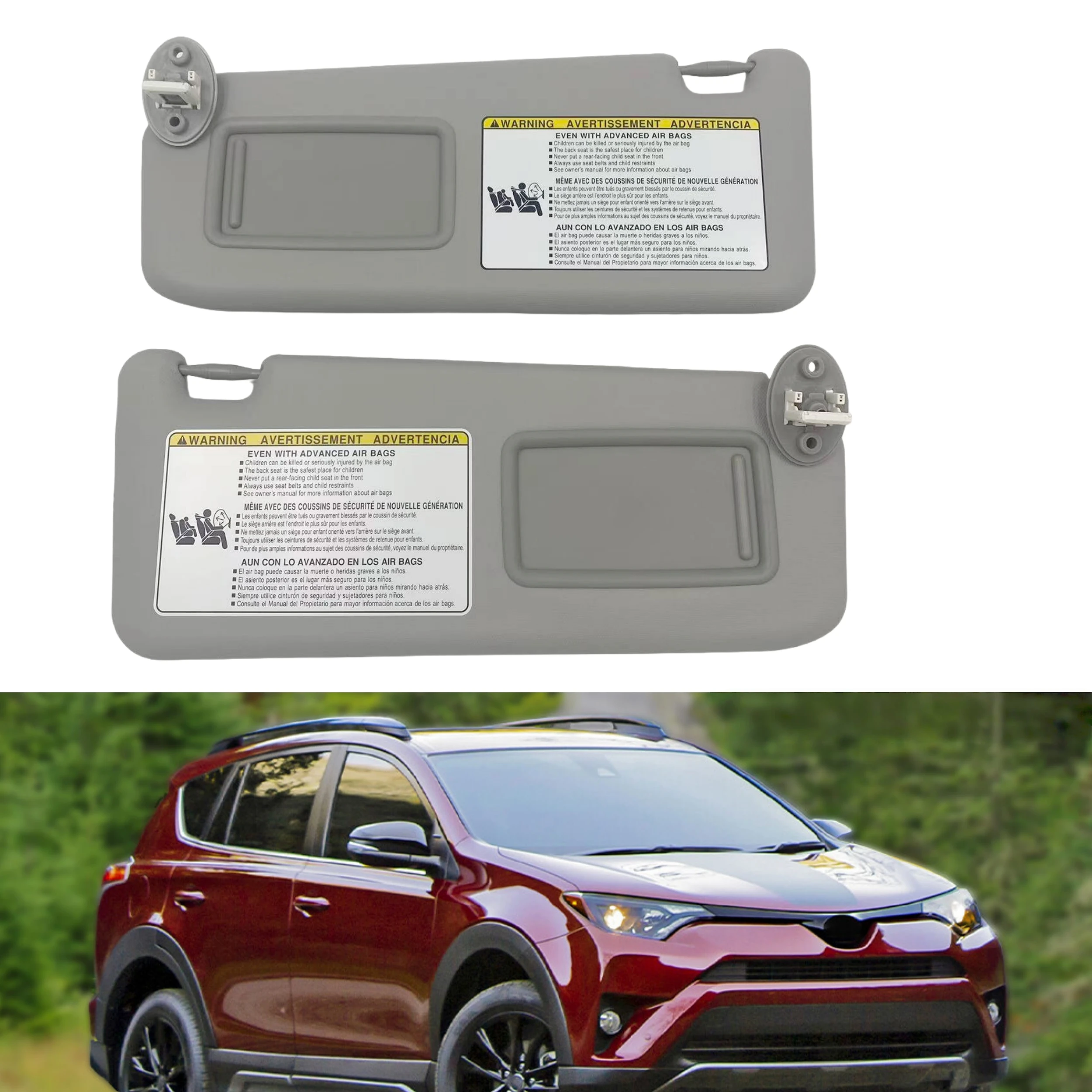 

Auto Sun Visor Replacement For Toyota Fit RAV4 2013 2014 2015 2016 2017 2018 Left Driver Right ‎Side Front Sunshade Panel