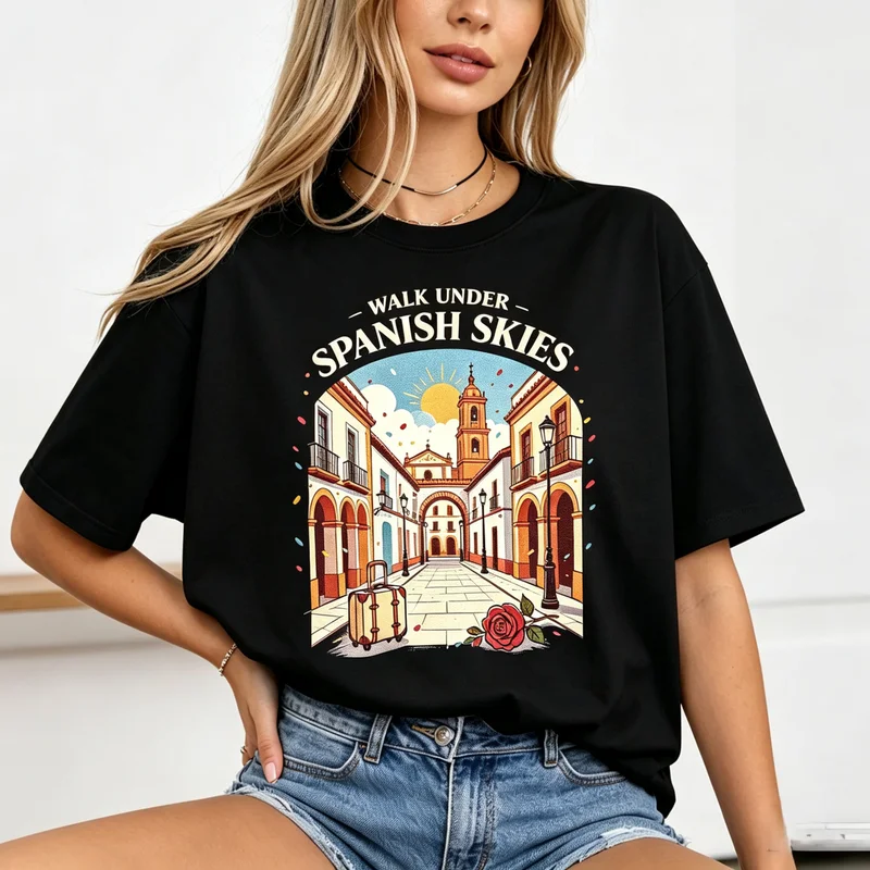 Vintage Spanish Skies Graphic  - Street Fashion In Spain 评论和价格