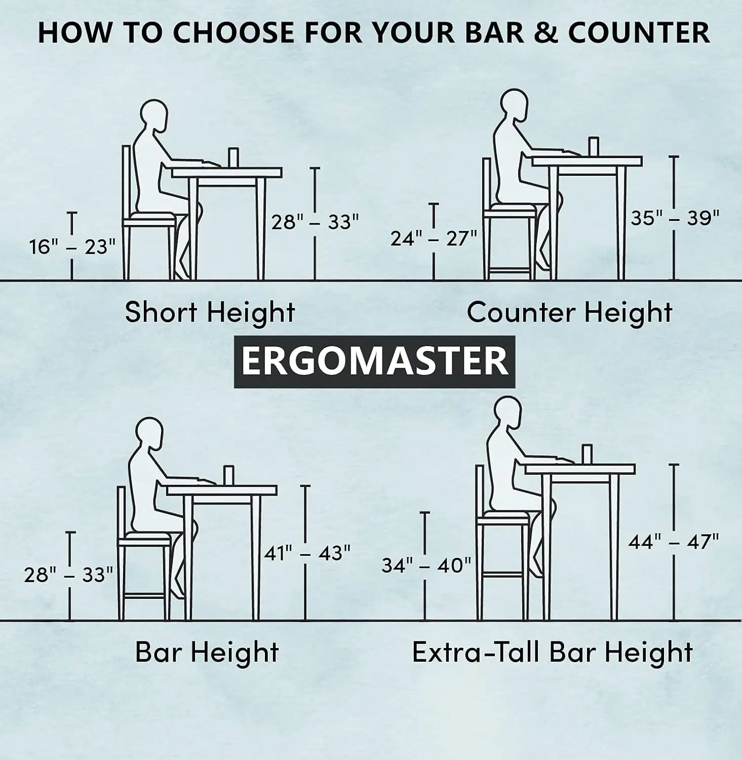 4 Kursi Bar Cambridge, Tinggi Meja 24', Kaki Kayu Solid Espresso dengan Bantalan PU Abu-abu – Dapur & Ruang Tamu (Set isi 4)