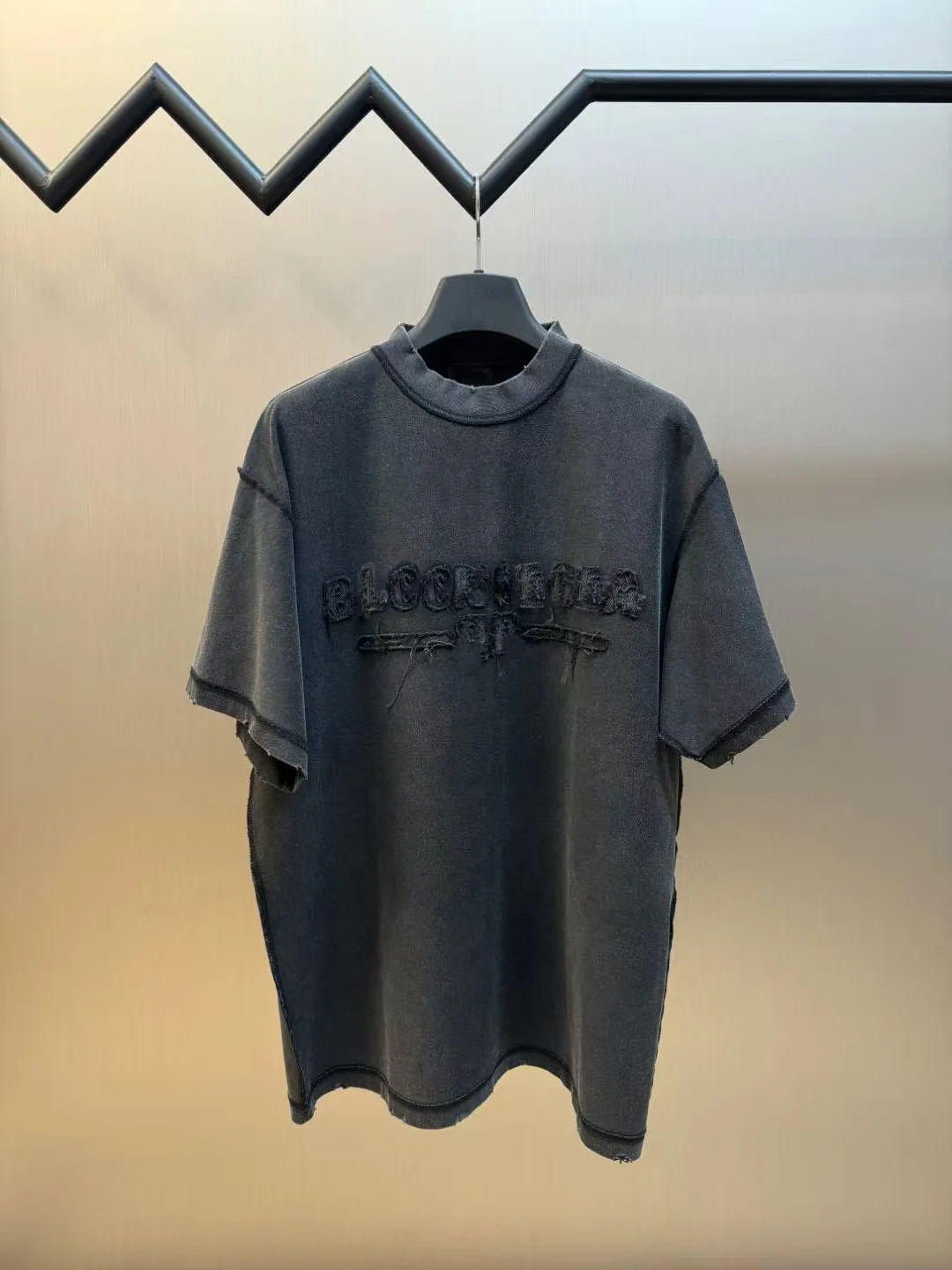 

BLCCNIEGEA Heavyweight High-Quality Paris B T-Shirt Trendy Fashion Loose Fit Short Sleeve Embroidery Letter Pure Cotton Unisex