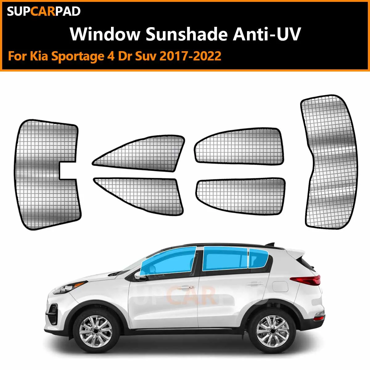 

For Kia Sportage 4 Dr Suv 2017-2022 Custom Car Window Sunshade Anti-UV Car Sun Window Visors Sunshade Covers Accessories