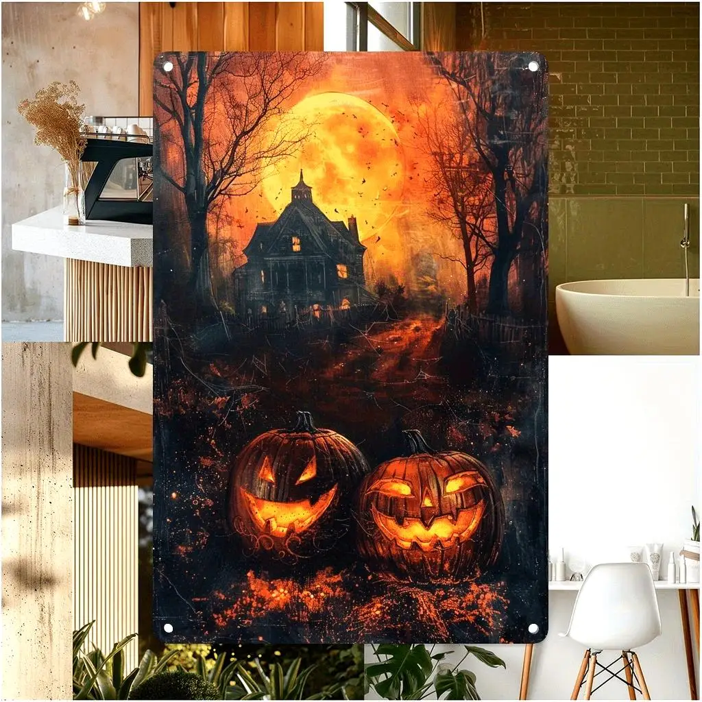 Twilight Tapers Vintage Metal Sign - Soft Glow of Shadows on All Hallows' Eve | Perfect for Home, Bar, Cafe & Garage Decor
