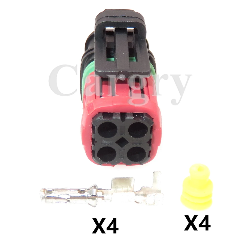 1 Set 4P 1337352-1 Waterproof Wiring Socket Automobile Fuel Injector Wiring Harness AC Assembly Car Oxygen Sensor Connector