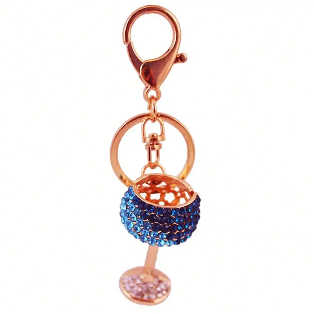 Weinglas, Auto-Schlüsselanhänger, Kelch-Anhänger, Damen-Taschenaccessoires, Kleine Geschenke. – Detail 2
