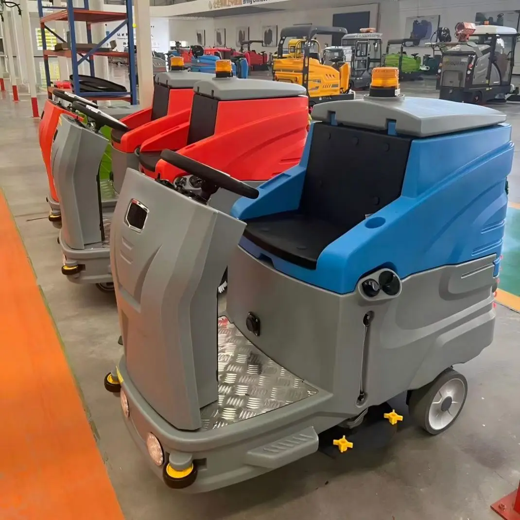 Factory Direct SP770 Ride-On Scrubber, Low Noise Automatic Floor Washer for Commercial & Industrial Floor Cleaning