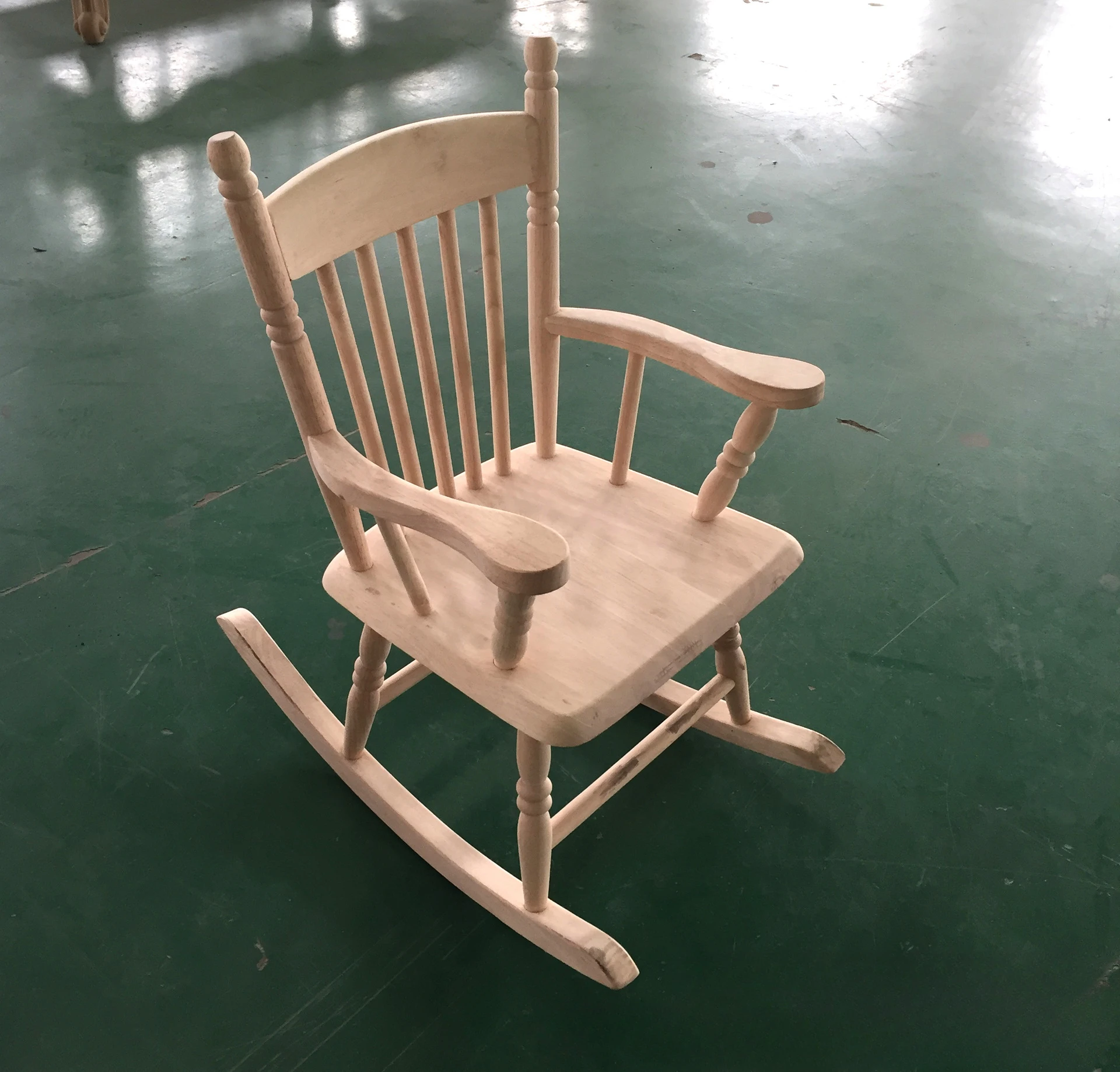 Children\'s rocking chair, baby chair, solid wood rocking chair, leisure chair, adult white stubble chair, solid wood sprayable