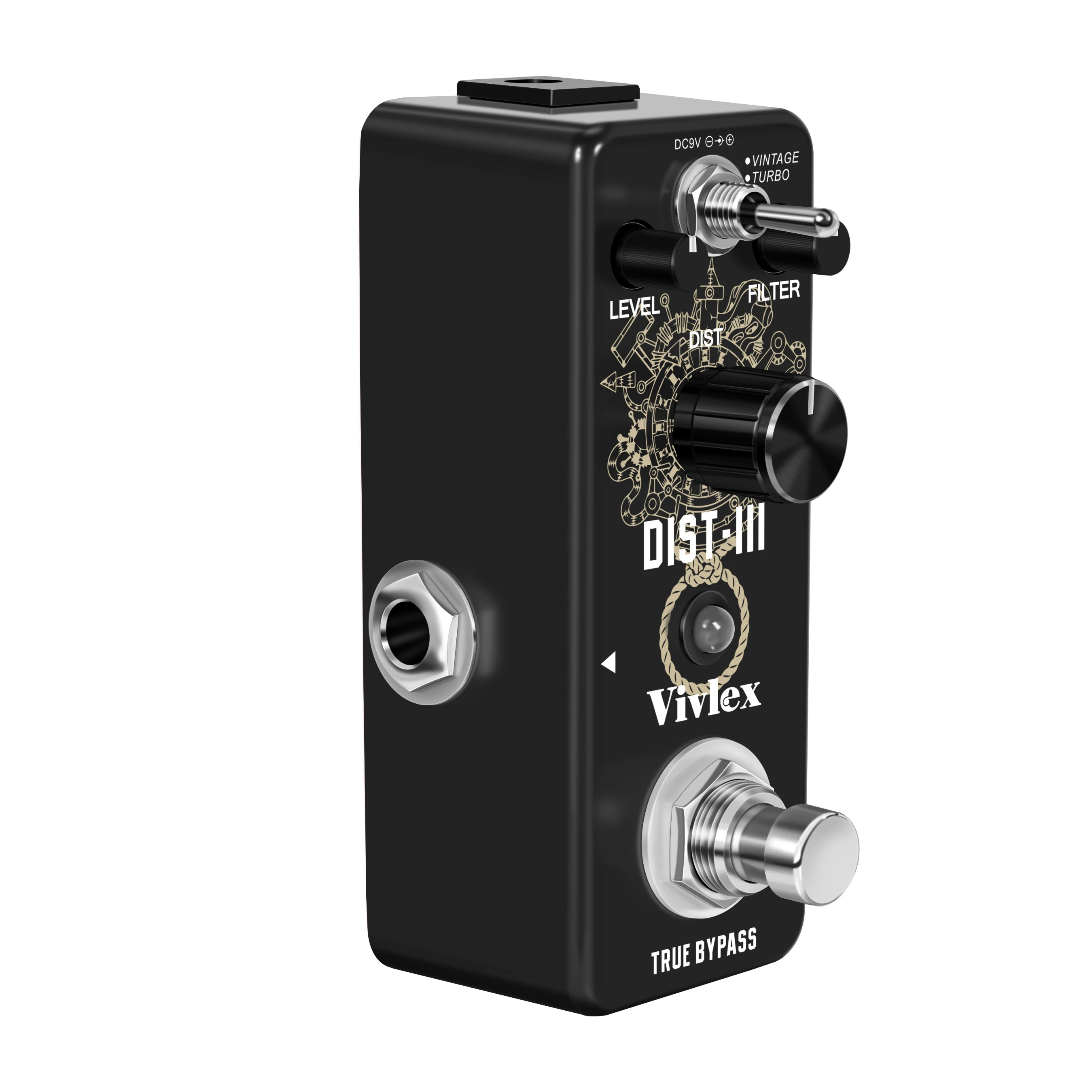 Vivlex Guitar Pedal Distortion III RAT Distortion Effects Styles Classic Smooth Vintage Turbo DIST Sound DV 9V mini Pedais view 5