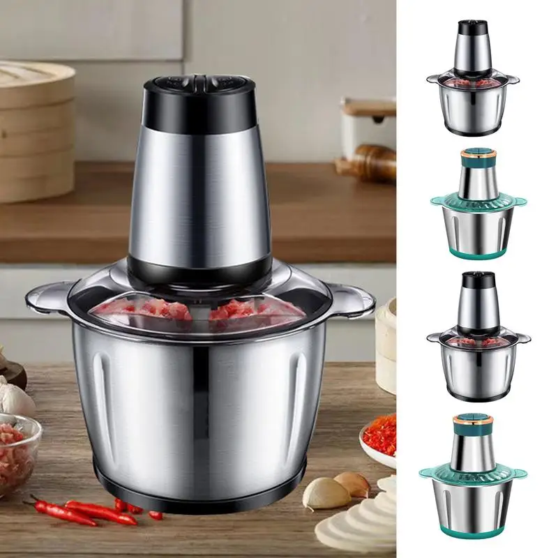 Electric Meat Grinder Meat Mincer Grinder Stainless Steel Food Processor Garlic Mud Maker Blender Large Capacity Home Accessery