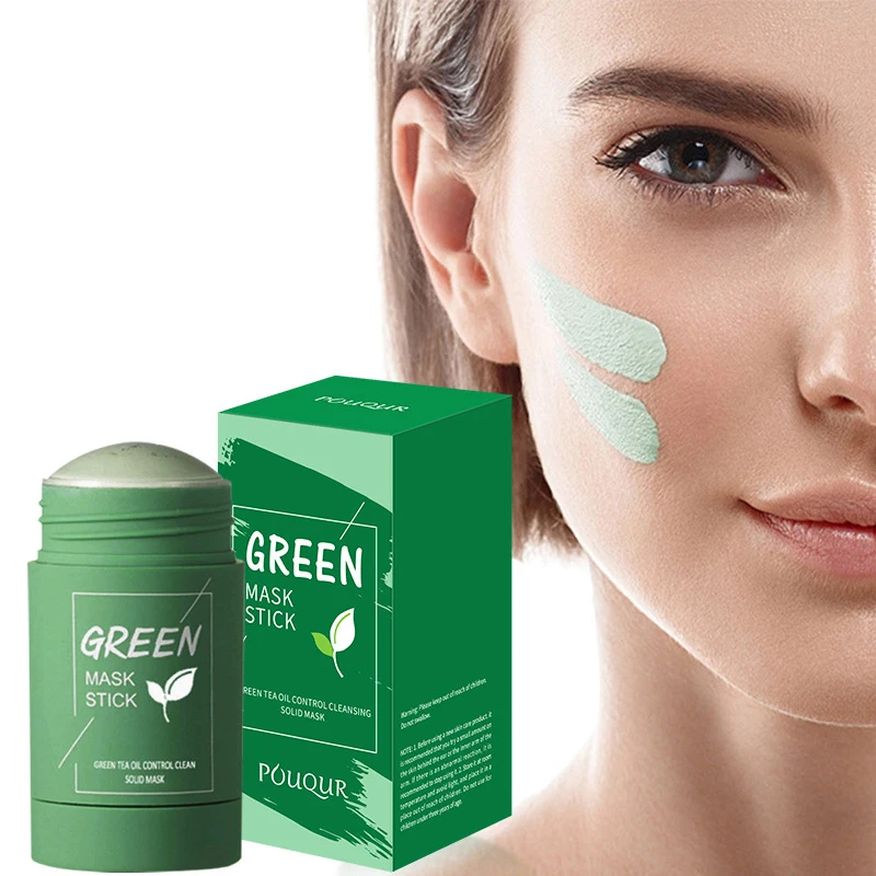 

Original Green Tea Solid Mask Treat Acne Blemish White Black Dots Remove Blackhead Clean Stick Cream Pores Shrinking Skin Care