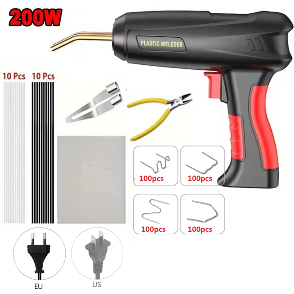 400PCS Nails Bumper Repair Torch Plastic Welder Heat Stapler Bumper Repair Kit Plastic Repair Soldering Iron with Repair Kit