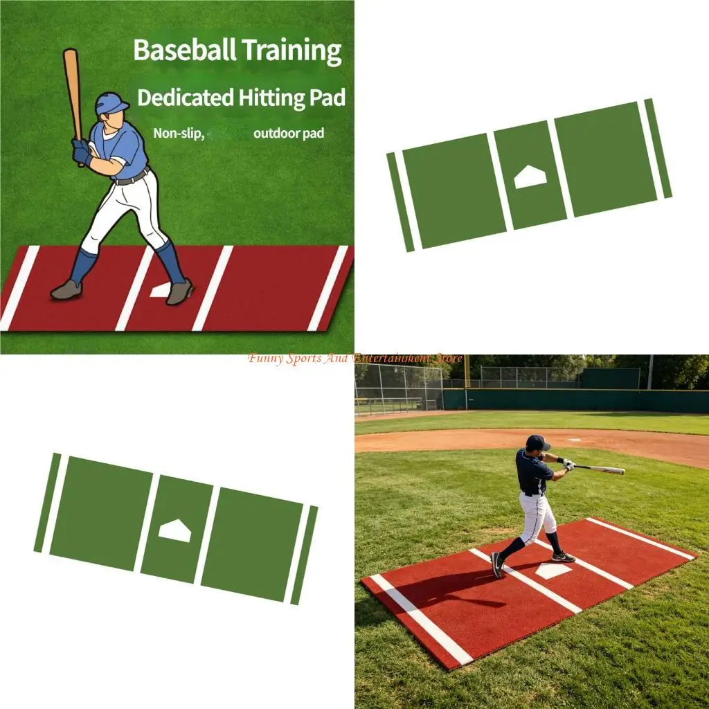 C4DE Hard PU Baseball Exercise Mat Perfect For Training And Skill Improvement