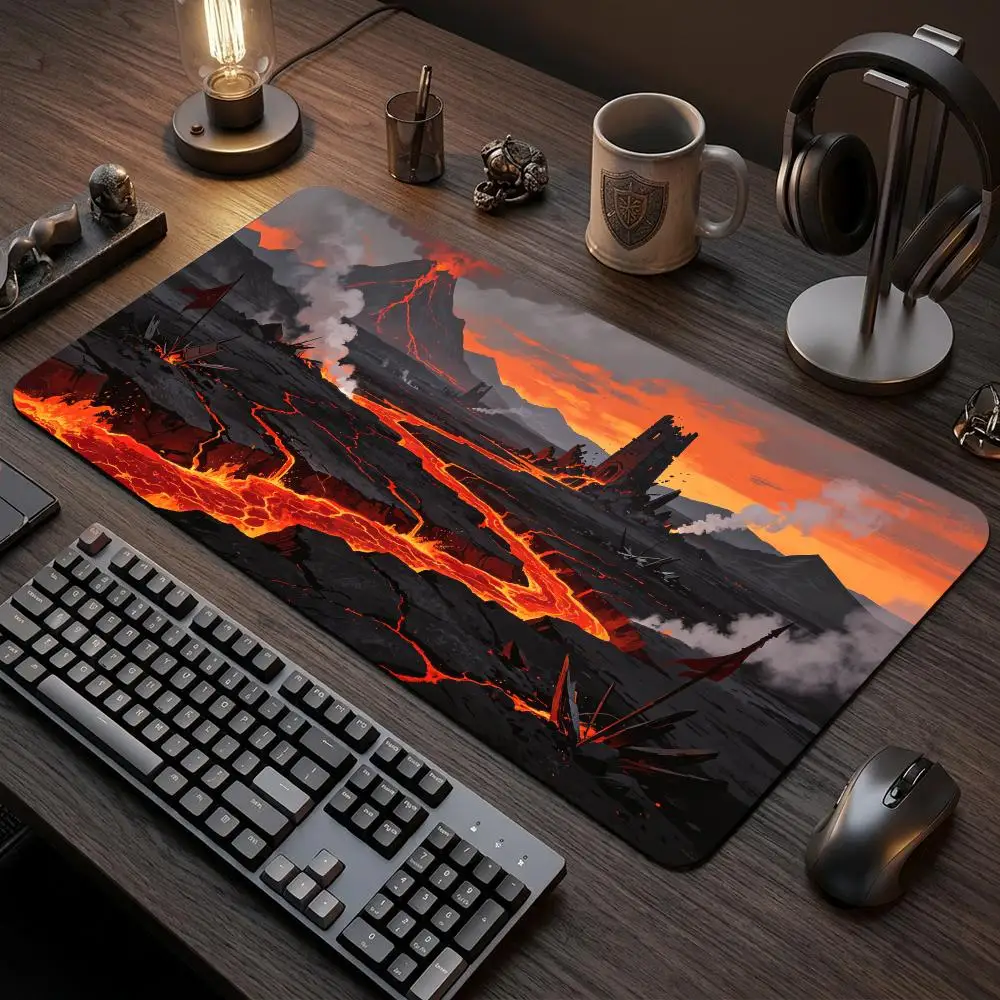 Volcano Lava TCG Card Battles Commander Gaming Mouse Pad Magic Zones Card Playmat Tabletop rug Game Mats Duel Deskmat Beginner