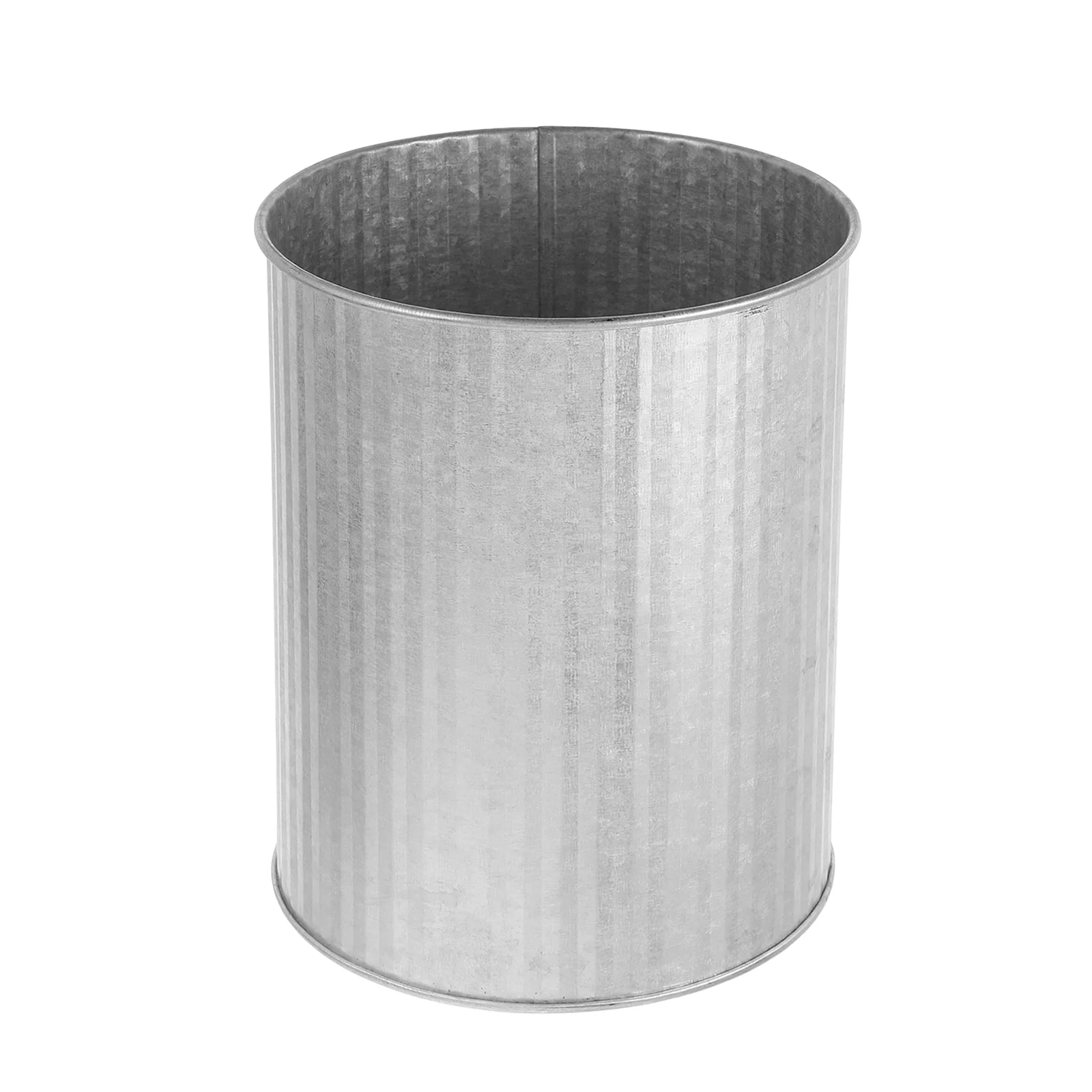 

Tin Flower Pot Galvanized Trash Can Metal Floral Container Buckets Vase for Flowers Rustic Planters Decorative Pail Centerpiece