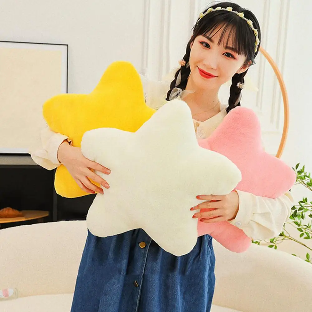 Ins Style Nordic Star Pillow Super Soft Cute Plush Toy Sleep Pillow Gift Girl Cream Pink Color Bedroom Decor Star Pillow Cushion