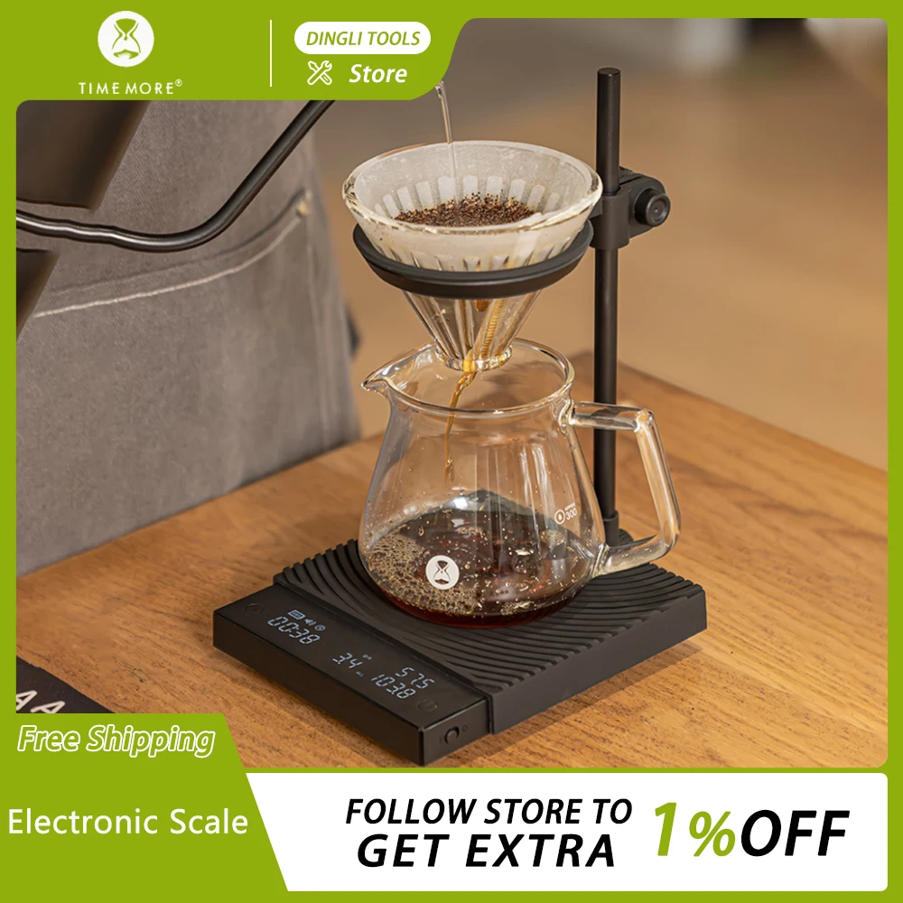 Timemore Black Mirror Duo Smart Coffee Electronic Scale Double Measurement High Precision Weighing Timing Hand Pour Coffee Scale