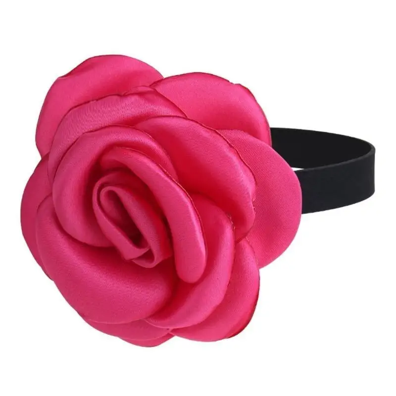 31BB النمط الفرنسي زهرة المختنق قلادة الزخرفية المختنق ضبط شريط حول ياقة الملابس روز