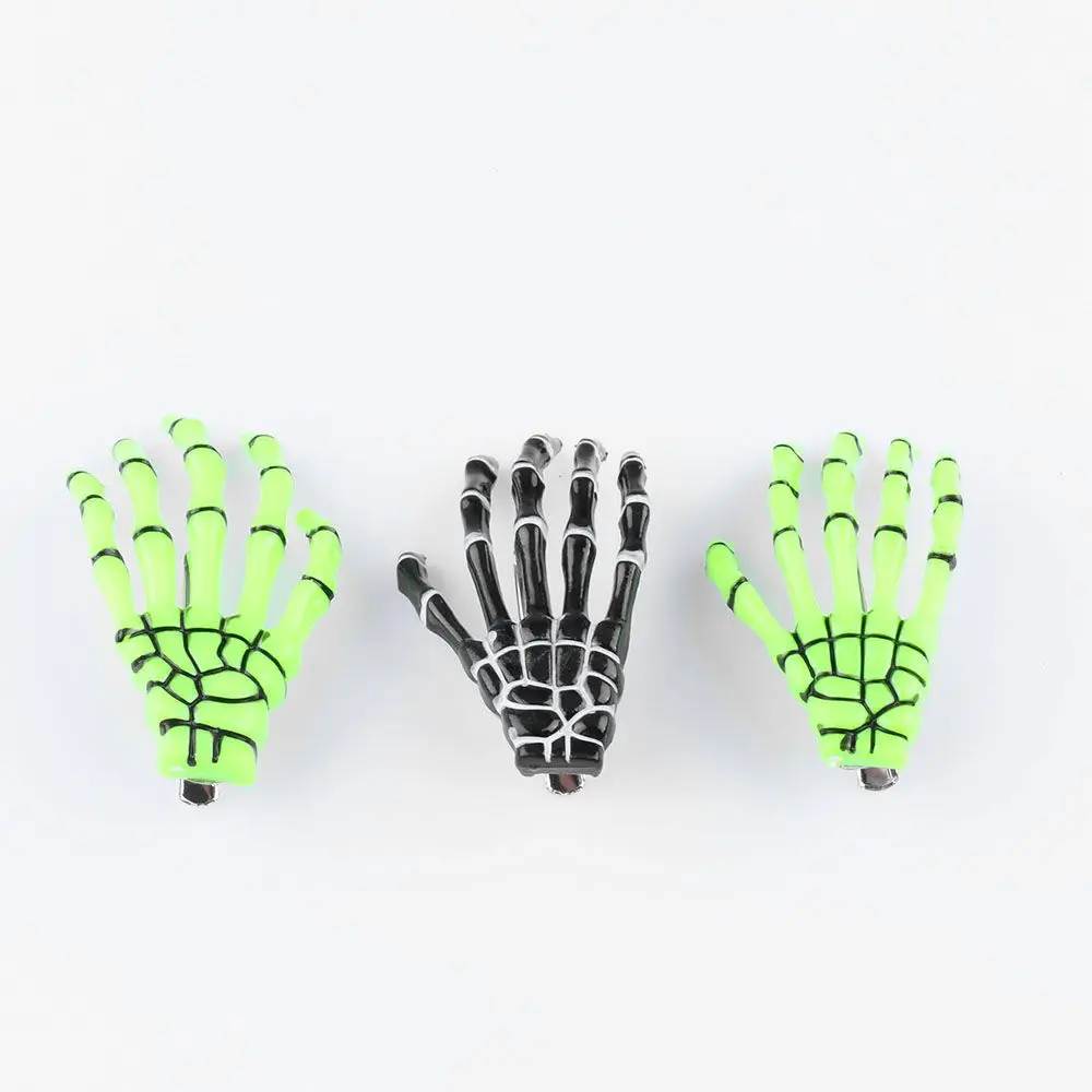 2PCS Gift Hair Accessories Zombie Ghost Skeleton Claw Hairpin Halloween Hair Clips Hand Bone